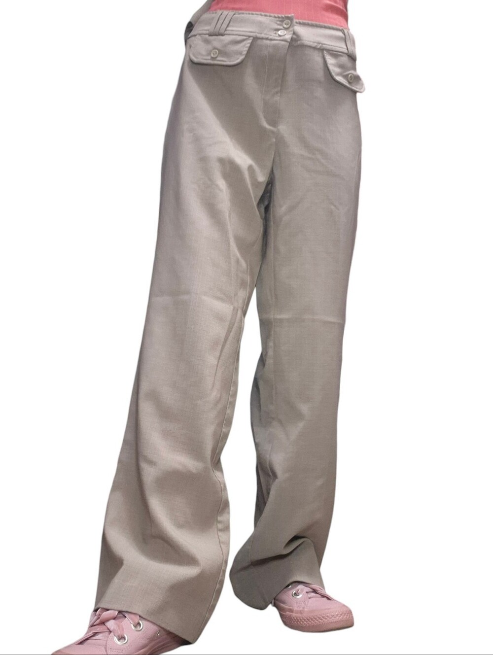 Vintage Studio mode Wide-Leg Suit Pants